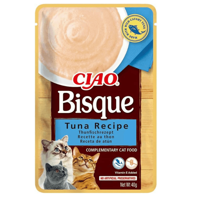 CIAO CHURU Bisque Cat Food Piure Fin de Ton 40 g