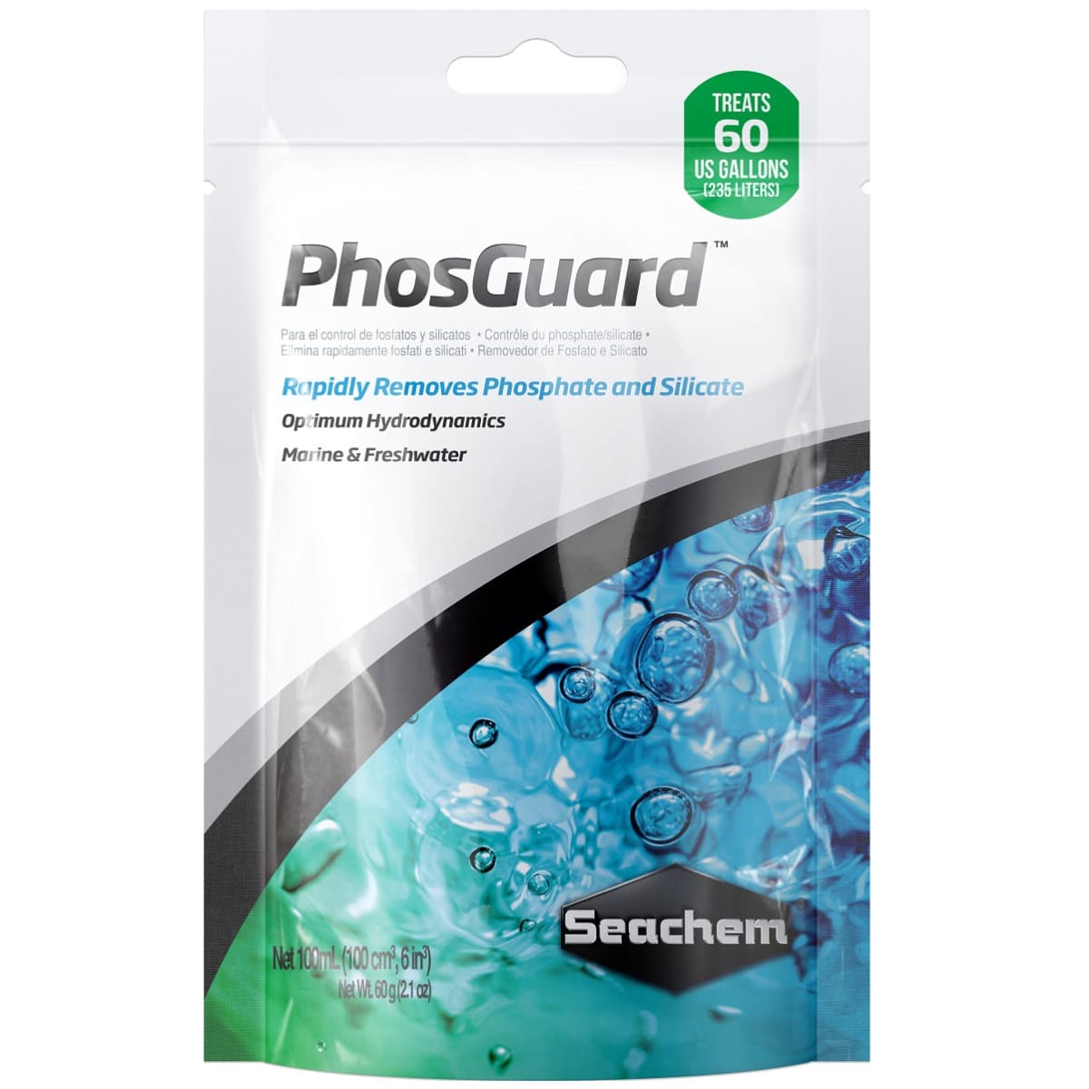 SEACHEM PhosGuard, Mediu Filtrant Pentru Indepartarea Rapida a Fosfatilor si Silicatilor din Apa, 100ml