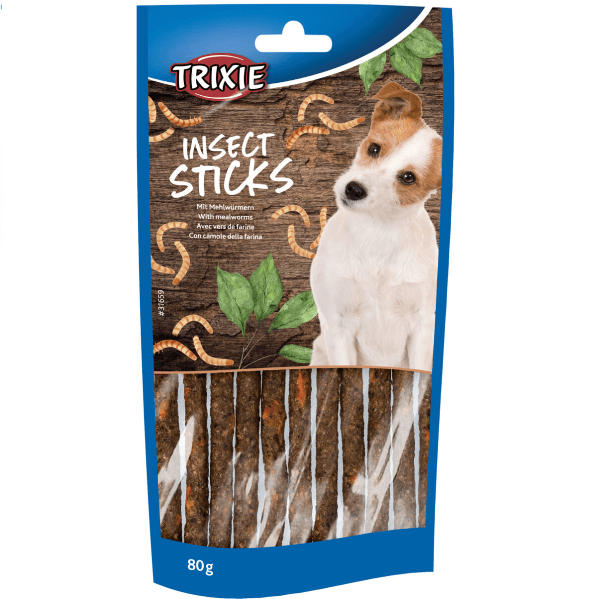 Recompense Monoproteice Pentru Caini Alergici TRIXIE Insect Sticks, 80g