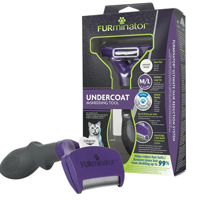 FURMINATOR Trimmer Profesional Pentru Pisici Mari (>4.5kg) cu Par Scurt, Marime M-L