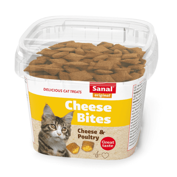 SANAL Cat Cheese Bites 75 g | Recompense pentru Pisici | Crocante cu Umplutura Cremoasa de Branza