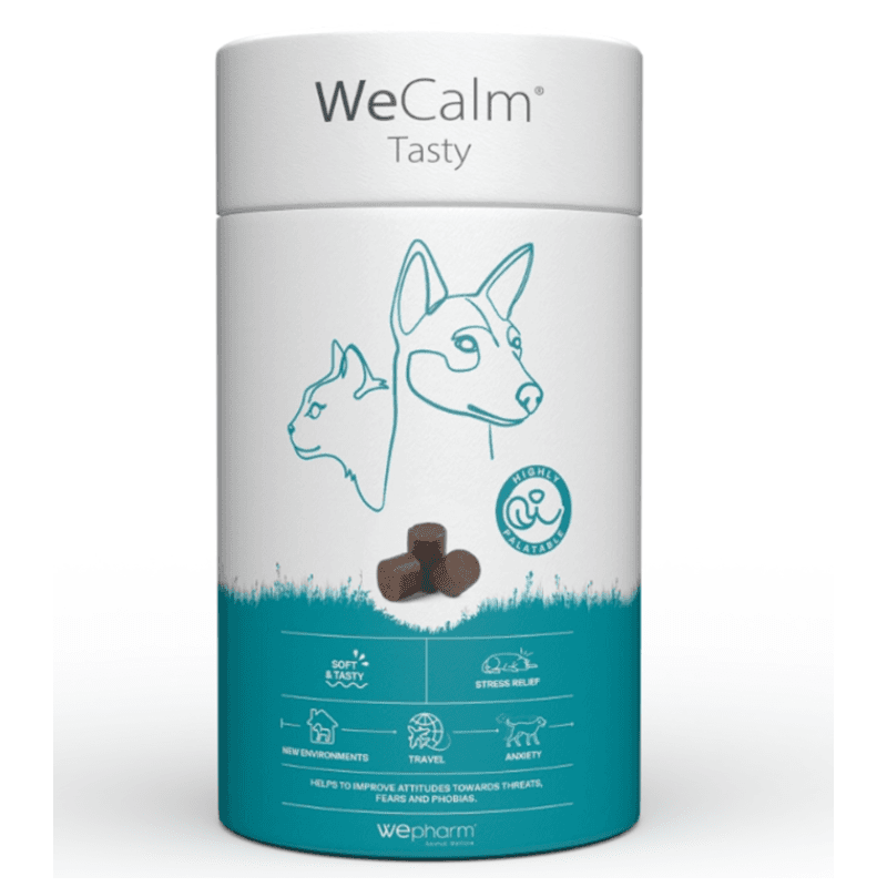 WePHARM WeCalm Tasty 30 Comprimate Masticabile – Supliment Natural pentru Calmarea si Relaxarea Cainilor si Pisicilor