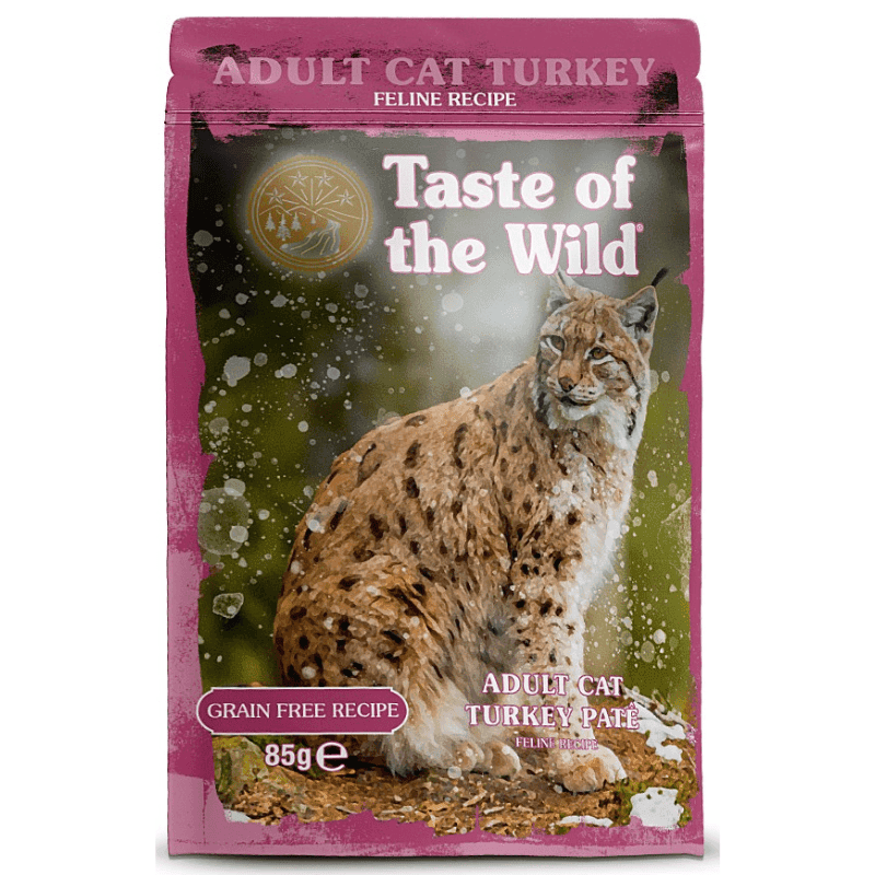 TASTE of the WILD Cat Pouch Adult 85 g | Hrana Umeda Fara Cereale pentru Pisici Adulte | Pate cu Carne de Curcan si Pui