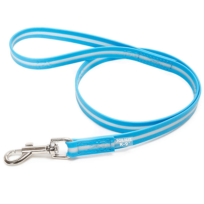 JULIUS K9 IDC LUMINO Lesa Fosforescenta Cauciuc, Elastica, Albastru Marin 1.2m / 19mm