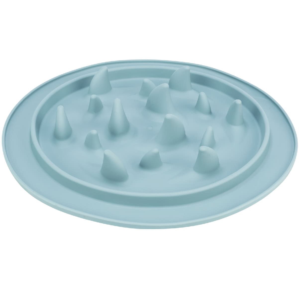 Castron Plat, din Silicon, Pentru Hranirea Lenta a Cainilor sau Pisicilor, Diferite Culori, Diametru 24cm