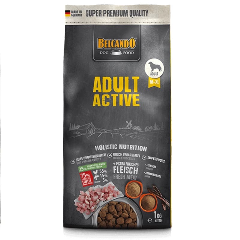 BELCANDO Adult Active, hrana Uscata Pentru Caini Activi, 1kg