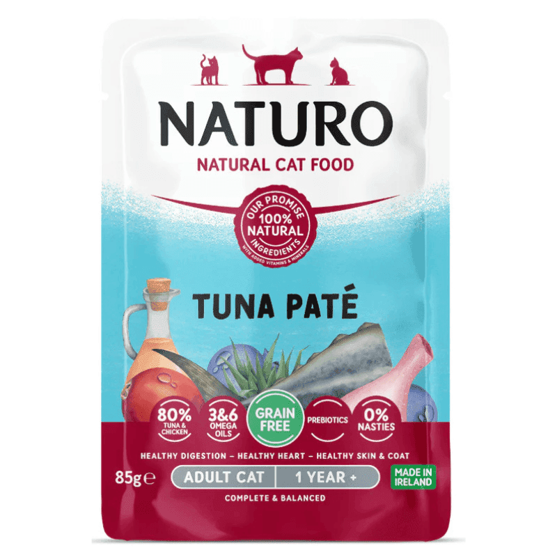 NATURO Adult Cat Grain Free Pate cu Ton si Pui 85 g | Hrana Umeda Completa fara Cereale 100% Naturala pentru Pisici Adulte