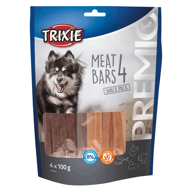 Batoane PREMIO MINIS Cuburi Pui, Rata, Miel, Somon 4x100g