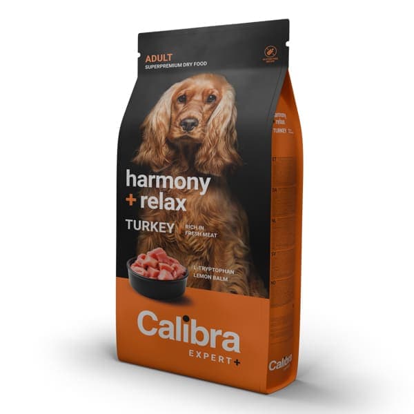 CALIBRA Dog Expert+ Adult Harmony & Relax cu Curcan 12 kg