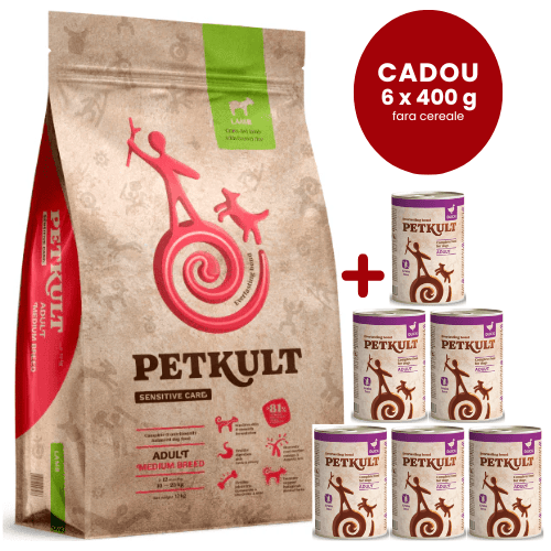 Promo PETKULT Sensitive Care Adult Medium Miel & Orez 12kg