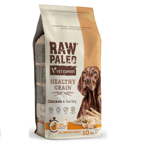 RAW PALEO Healty Grain Adult, Hrana Uscata Monoproteica, cu Pui, Pentru Caini Adulti, 10kg
