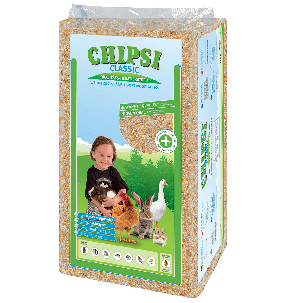 CHIPSI Classic Rumegus, Asternut Igienic Pentru Cusca Rozatoarelor 500L | 20kg