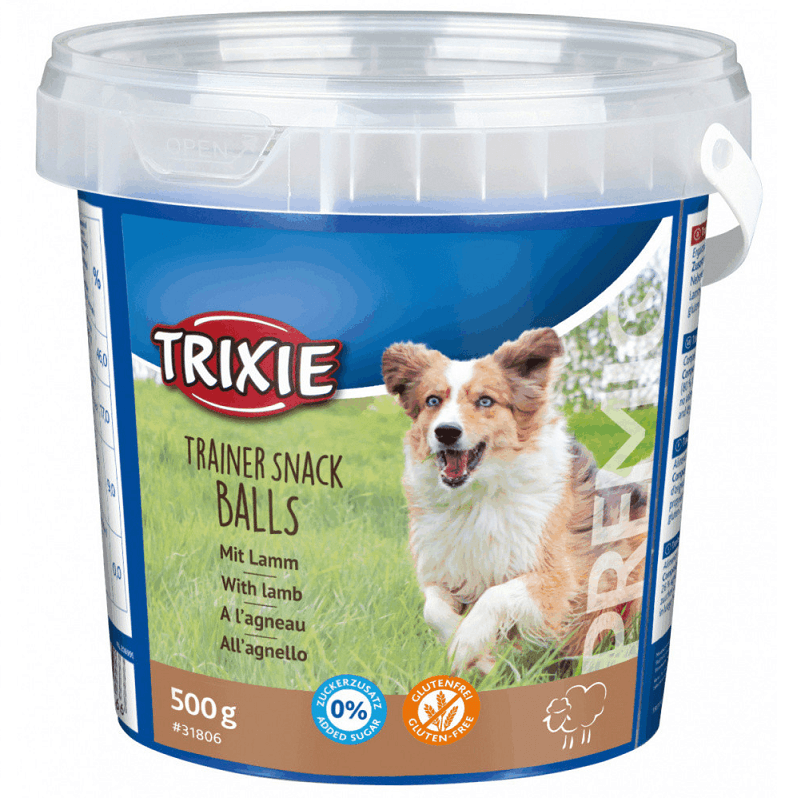 Recompense Pentru Dresaj PREMIO Trainer Snack, Chiftele cu Carne de Miel, 500g