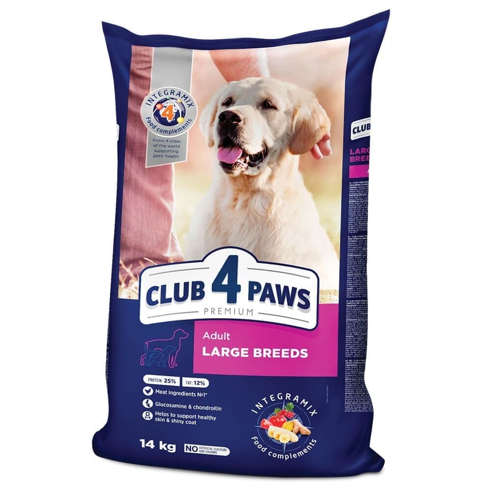 CLUB 4 PAWS Adult Maxi cu Pui 14 kg | Hrana Uscata Premium pentru Caini Adulti de Talie Mare