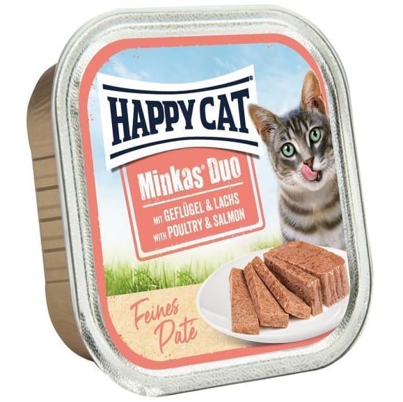 HAPPY CAT Minkas Duo, cu Pasare si Somon