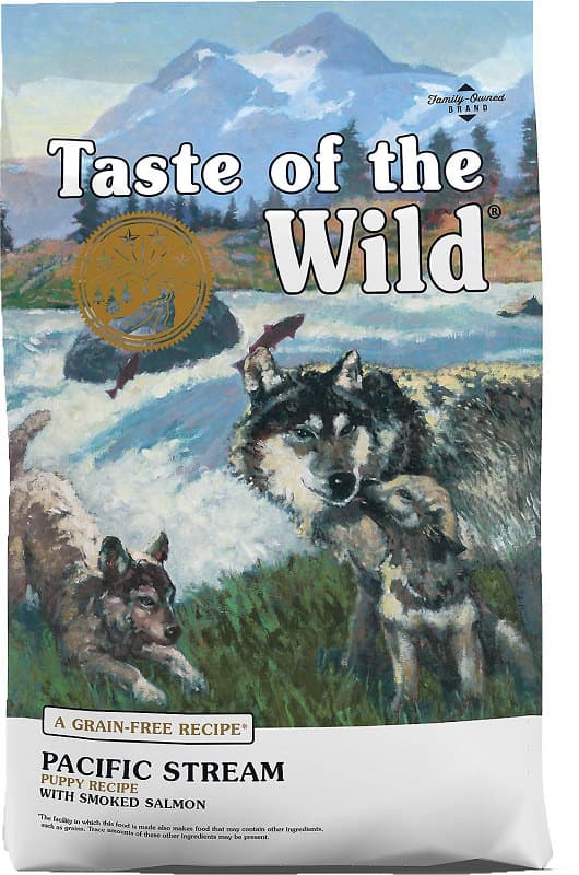 TASTE OF THE WILD Pacific Stream Puppy, Somon Afumat, Hrana Uscata Caine Junior, 2Kg