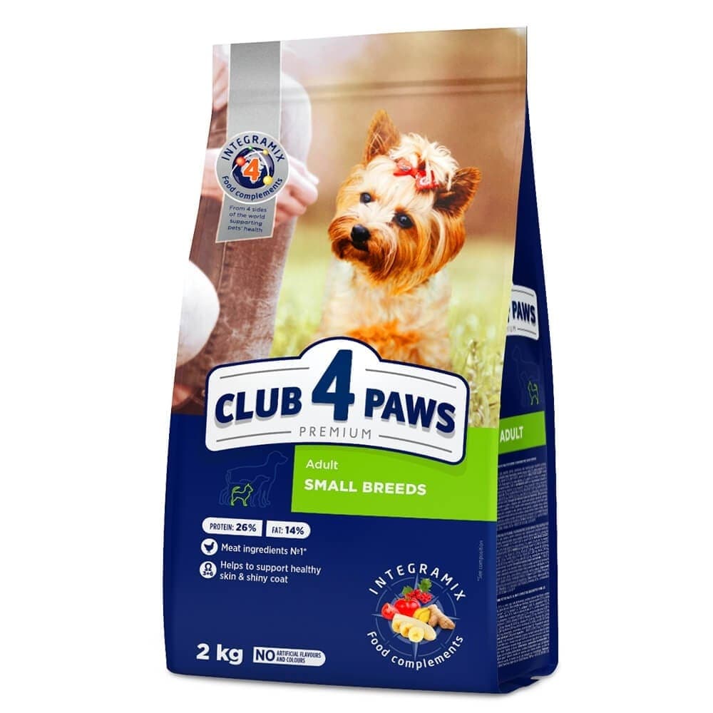 CLUB 4 PAWS Adult Mini cu Pui 2 kg | Hrana Uscata Premium pentru Caini Adulti de Talie Mica