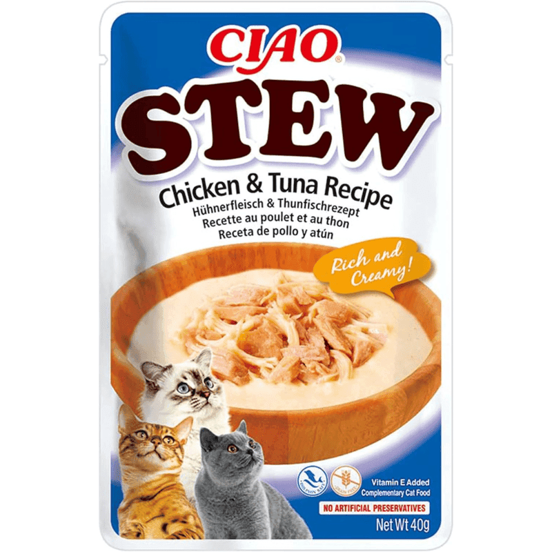 CIAO CHURU Stew Fasii de Pui in Supa Cremoasa de Ton 40 g