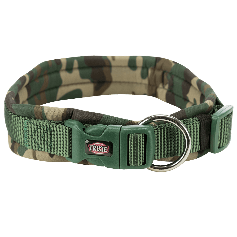 TRIXIE Premium Zgarda Pentru Caini, Captusita, Reglabila, Model Camuflaj, 56-62cm