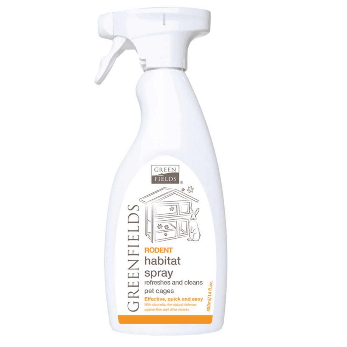 GREENFIELDS HABITAT, Spray Pentru Curatarea Custilor si Indepartarea Mirosurilor 400ml