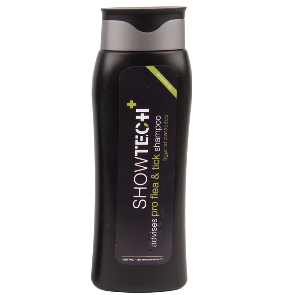 SHOW TECH+ Flea & Tick, Sampon Profesionall Antiparazitar Pentru Caini, Eficient Impotriva Purecilor si Capuselor, 300ml