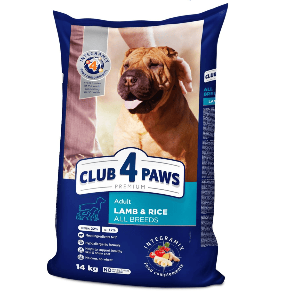 CLUB 4 PAWS Adult All Breeds cu Miel si Orez 14 kg | Hrana Uscata Premium Hipoalergenica pentru Caini Adulti