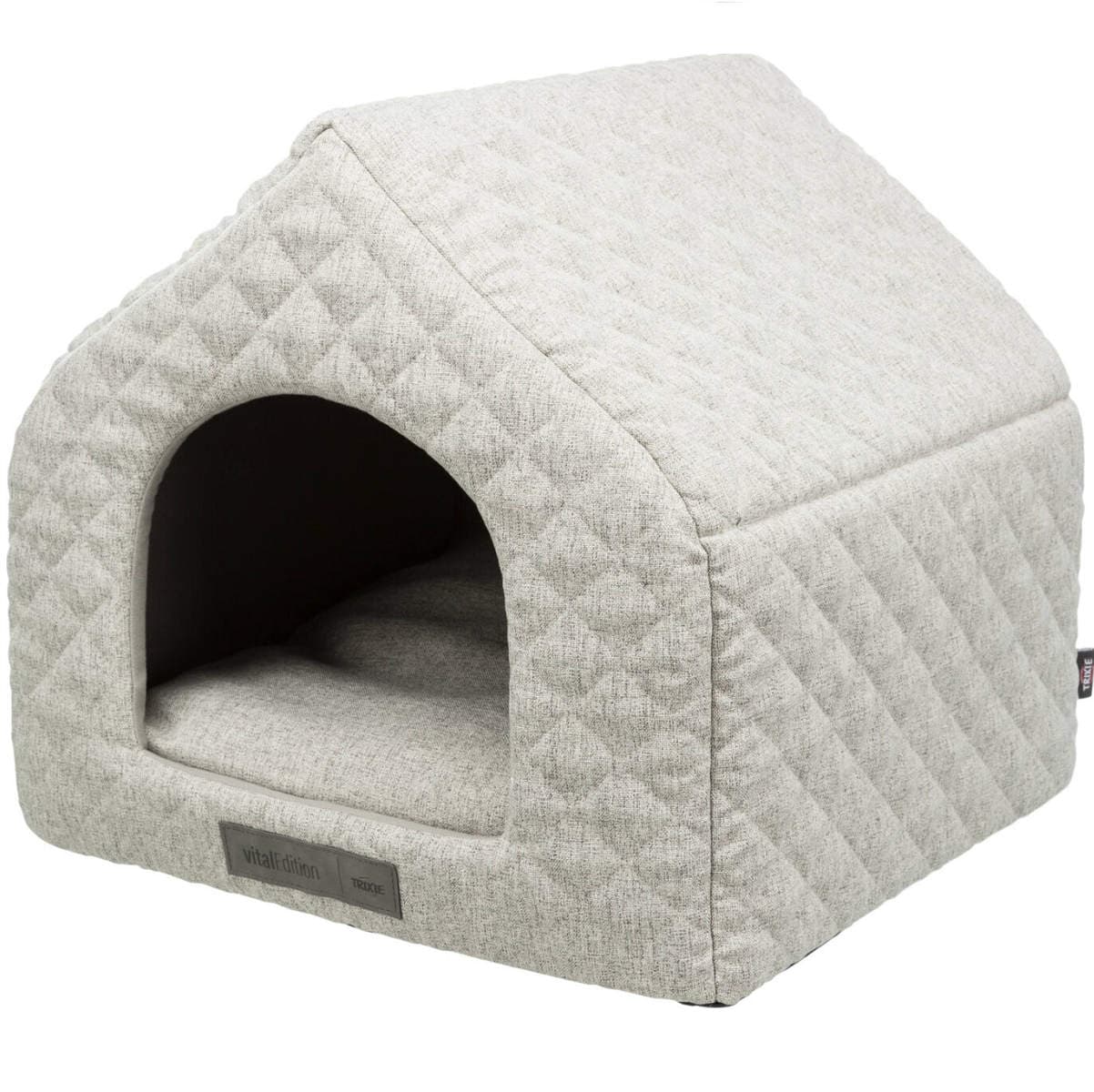 Casuta cu Saltea Ortopedica Pentru Caini sau Pisici, VITAL NOAH, Gri, 45x43x40cm