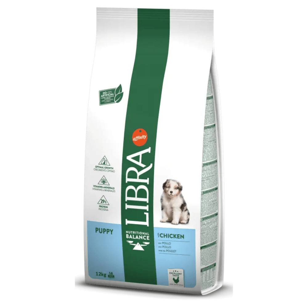 LIBRA Puppy Medium & Maxi cu Pui, Hrană Uscată Premium pentru Cățeluși de Talie Medie si Mare, 12kg