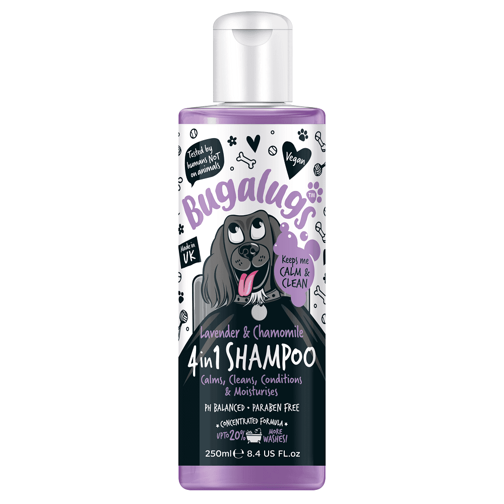 BUGALUGS Lavander 4 in 1 Sampon Vegan Pentru Caini, Aroma de Lavanda