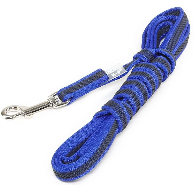 JULIUS K9 Lesa Antiderapanta cu Maner, Albastra, 3m / 20mm, Caini Maxim 50kg