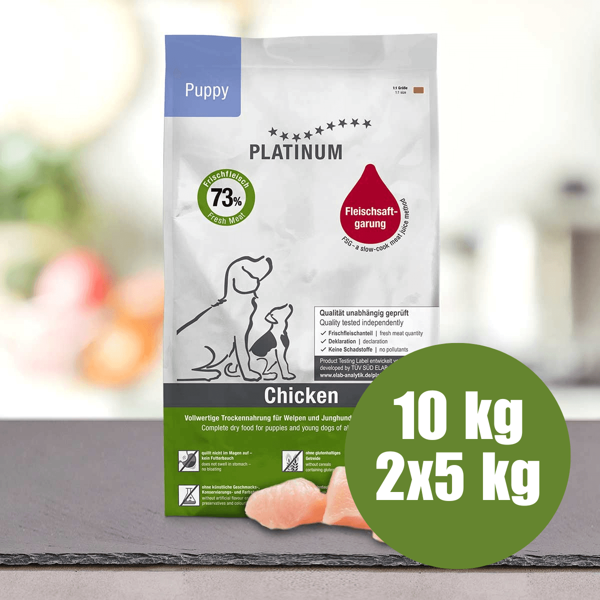 PLATINUM Natural Pet Food & Care Puppy, cu Pui, Hrana Uscata Caini Juniori 10kg