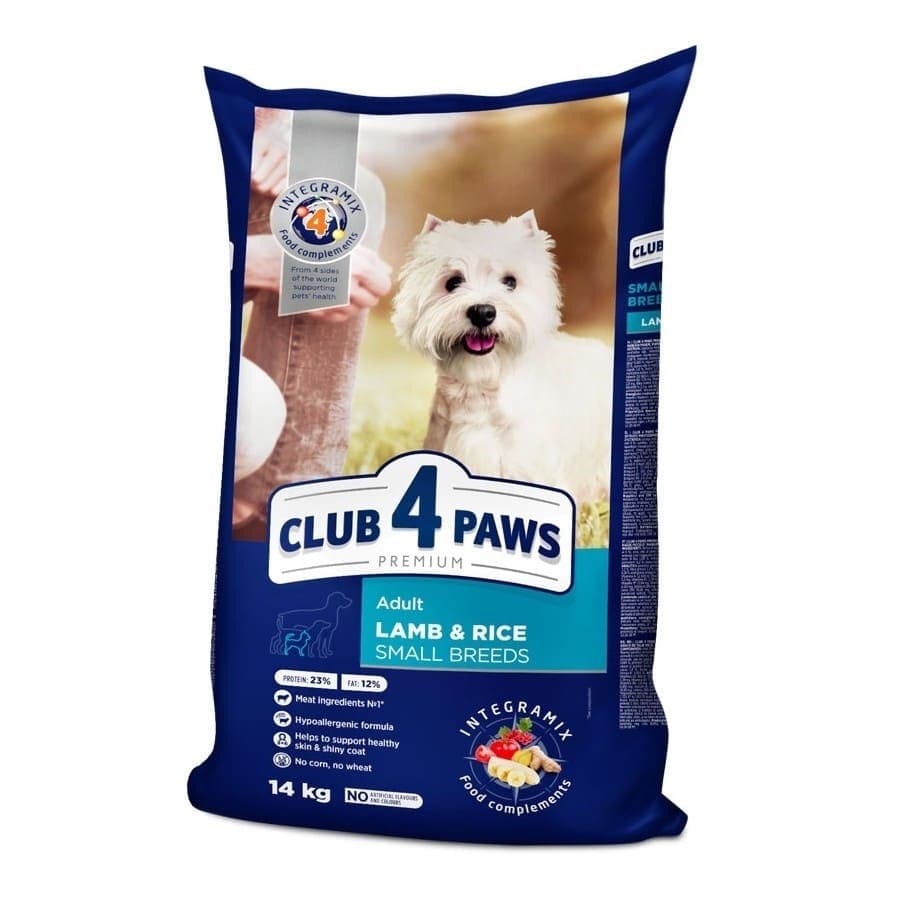 CLUB 4 PAWS Adult Mini cu Miel si Orez 14 kg | Hrana Uscata Premium pentru Caini Adulti de Talie Mica