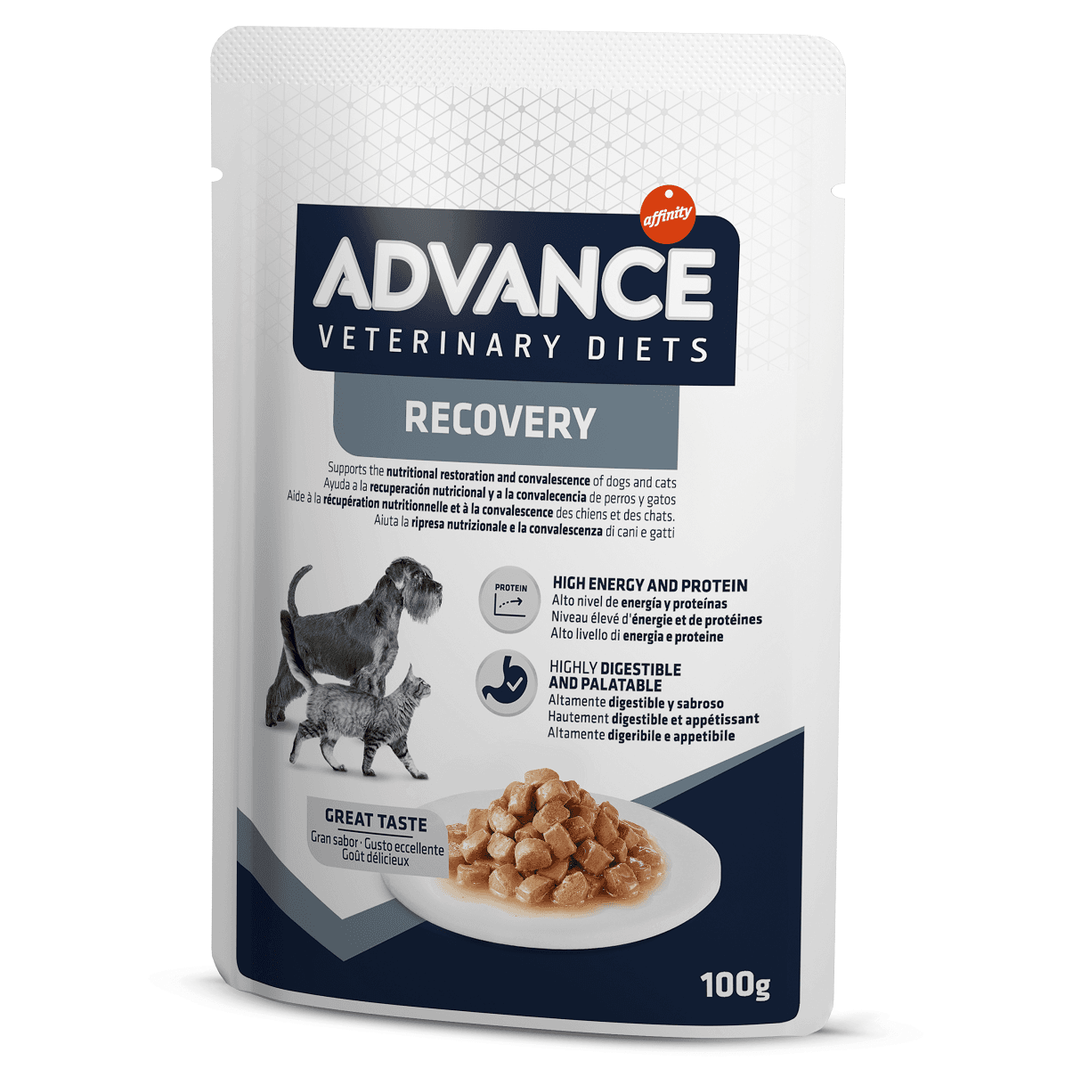 ADVANCE Veterinary Diets Dog & Cat Recovery, Plic Hrana Umeda Pentru Caini si Pisici Covalescente sau in Recuperare, 100g
