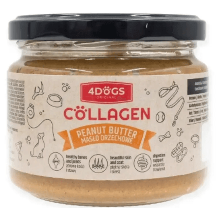 4DOGS ORIGINAL Collagen Light, Unt de Arahide Pentru Caini, 300g