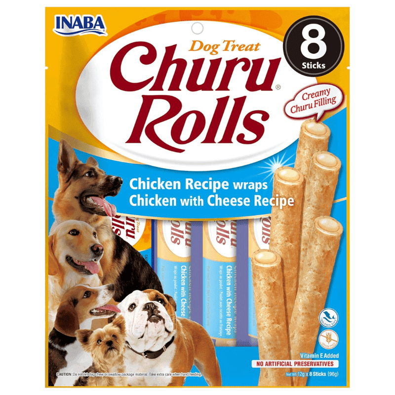 CHURU Rolls Chicken with Cheese Recipe 8x12 g