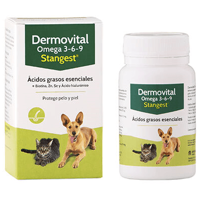 DERMOVITAL OMEGA 3-6-9 Supliment Pentru Piele si Blana, Caini si Pisici, 60 capsule