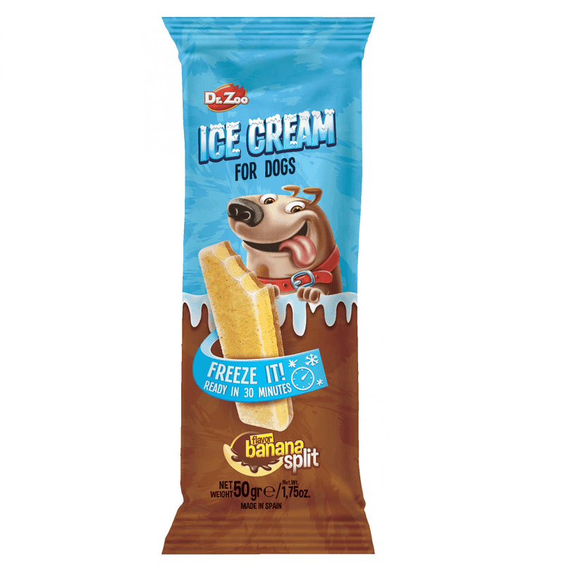 DR. ZOO Inghetata pentru Caini Banana Split 50 g