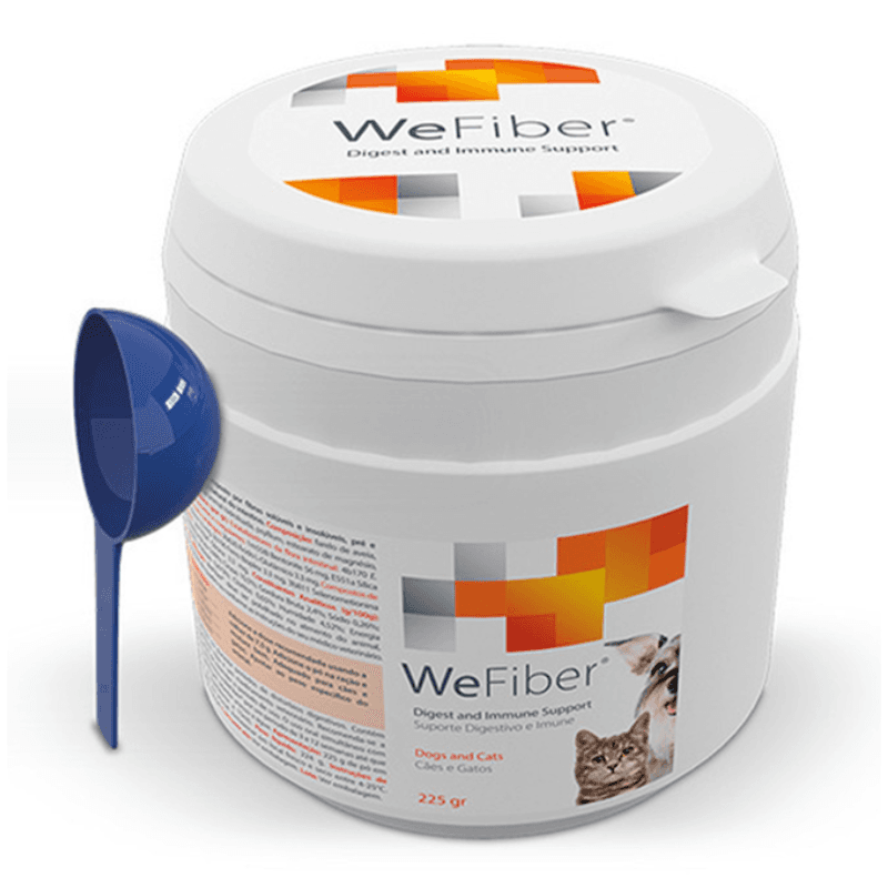WePHARM WeFiber Pulbere 225 g – Supliment Digestiv cu Fibre Alimentare, Prebiotice si Probiotice pentru Caini si Pisici